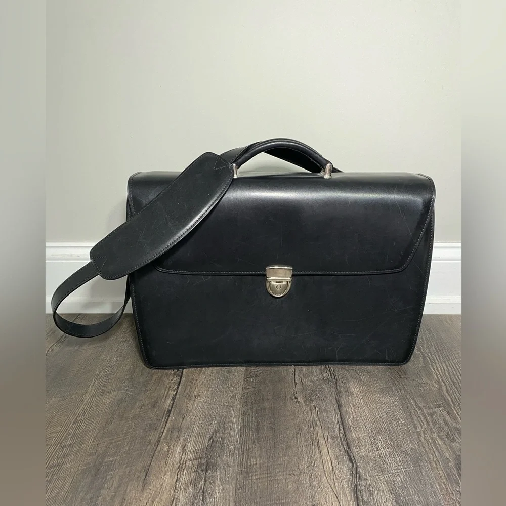 JACK GEORGES Leather Briefcase